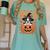Boston Terrier Costume On Pumpkin Halloween Boston Terrier Women's Comfort Colors T-Shirt Chalky Mint