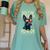Boston Terrier Dad Boston Bull Bostie Dog Women's Comfort Colors T-Shirt Chalky Mint