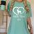 Boston Terrier Dad Cute Boston Terrier Silhouette Heart Women's Comfort Colors T-Shirt Chalky Mint