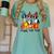 Boston Terrier Dog Lover Fall Ya'Ll Halloween Costume Men Women Women's Comfort Colors T-Shirt Chalky Mint