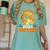 My Boston Terrier Dog Rides Shotgun Witch Halloween Men Women Women's Comfort Colors T-Shirt Chalky Mint