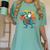 Boston Terrier Dog Riding Dinosaur T Rex Boys Women's Comfort Colors T-Shirt Chalky Mint