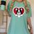 Boston Terrier Heart Cute Puppy Lover Or Dog Owner Women's Comfort Colors T-Shirt Chalky Mint