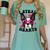 Boston Terrier Heart Glasses Girls Bostie Valentines Day Women's Comfort Colors T-Shirt Chalky Mint