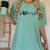 Boston Terrier Heartbeat Heart Line Women's Comfort Colors T-Shirt Chalky Mint