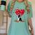 Boston Terrier Lover Heart Shape Boston Terrier Valentine Women's Comfort Colors T-Shirt Chalky Mint