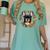 Boston Terrier Mom Floral Bostie Dog Lover Flowers Cute Women's Comfort Colors T-Shirt Chalky Mint