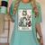 The Boston Terrier Mom Skeleton Spooky Season Halloween Women's Comfort Colors T-Shirt Chalky Mint