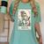 Boston Terrier Mom Skeleton Tarot Card Witch Vibes Dog Mom Women's Comfort Colors T-Shirt Chalky Mint