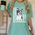 Boston Terrier Papa Cool Dog Lover USA American Flag Men Women Women's Comfort Colors T-Shirt Chalky Mint