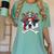 Boston Terrier Pirate T Shirt Jolly Roger Crossbones Skull Women's Comfort Colors T-Shirt Chalky Mint