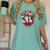 Boston Terrier Santa Claus Elf Reindeer Christmas Dog X-Mas Women's Comfort Colors T-Shirt Chalky Mint