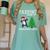 Boston Terrier Santa Hat Dabbing Around The Christmas Tree Women's Comfort Colors T-Shirt Chalky Mint