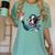 Boston Terrier Selfie Statue Of Liberty 4th Of July American Women's Comfort Colors T-Shirt Chalky Mint