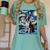 Boston Terrier Van Gogh Starry Night Women's Comfort Colors T-Shirt Chalky Mint