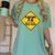 Caution Sign Boston Terrier Dog Bostie Puppy Women's Comfort Colors T-Shirt Chalky Mint