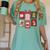 Christmas Teacher Stamps Women's Comfort Colors T-Shirt Chalky Mint