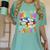 Color The World With Kindness Crayon Positivity Teacher Women's Comfort Colors T-Shirt Chalky Mint