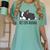 Cute Boston Terrier Boston Mama Women's Comfort Colors T-Shirt Chalky Mint