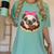 Cute Pug Shirt Donut Girls Dog Women's Comfort Colors T-Shirt Chalky Mint