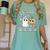 Daycare Boo Crew Groovy Halloween Floral Ghost Kid Teacher Women's Comfort Colors T-Shirt Chalky Mint