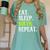 Eat Sleep Math Repeat Teacher Lover Women's Comfort Colors T-Shirt Chalky Mint Eat Sleep Math Repeat Teacher Lover Women's Comfort Colors T-Shirt Chalky Mint