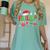 FA LA 8 Christmas Santa FA La Math Teacher Student Women's Comfort Colors T-Shirt Chalky Mint