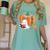 Fall Book Pumpkin Ghost Reading Books Halloween Teacher Women's Comfort Colors T-Shirt Chalky Mint