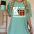 Fall Kindergarten Teacher K Is For Buffalo Plaid Pumpkin Women's Comfort Colors T-Shirt Chalky Mint