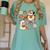 Ghost Reading Books Halloween Bow Spooky Teacher Student Women's Comfort Colors T-Shirt Chalky Mint