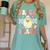 Groovy Teacher Halloween Retro Trick Or Teach Floral Ghost Women's Comfort Colors T-Shirt Chalky Mint Groovy Teacher Halloween Retro Trick Or Teach Floral Ghost Women's Comfort Colors T-Shirt Chalky Mint