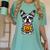 Halloween Dog Boston Terrier Mummy Costume Men Women Kids Women's Comfort Colors T-Shirt Chalky Mint