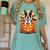 Halloween Retro Boston Terrier Women's Comfort Colors T-Shirt Chalky Mint