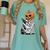 Halloween Skeleton Boston Terrier Women's Comfort Colors T-Shirt Chalky Mint