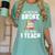Halloween Teacher Tee My Broom Broke So Now I Teach Women's Comfort Colors T-Shirt Chalky Mint