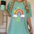 Happy 50th Days Of School Rainbow Teacher 50 Days Smarter Women's Comfort Colors T-Shirt Chalky Mint Happy 50th Days Of School Rainbow Teacher 50 Days Smarter Women's Comfort Colors T-Shirt Chalky Mint