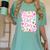 Happy Dot Day Bow Coquette For Teacher Girls Women's Comfort Colors T-Shirt Chalky Mint