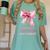 I'm Literally Just a Teacher Pencil Coquette Bow School Women's Comfort Colors T-Shirt Chalky Mint
