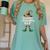 I'm The Science Teacher Elf Family Matching Group Christmas Women's Comfort Colors T-Shirt Chalky Mint