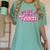 My Job Is Teach Pink Retro Female Teacher Life Women Women's Comfort Colors T-Shirt Chalky Mint
