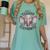 Just a Teacher Who Loves Elephants Elephant Lover Educator Women's Comfort Colors T-Shirt Chalky Mint