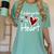 Kindergarten Has My Heart Buffalo Print Teacher Valentine Women's Comfort Colors T-Shirt Chalky Mint