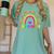 Kindergarten Rainbow Girls Boys Teacher First Day Of School Women's Comfort Colors T-Shirt Chalky Mint Kindergarten Rainbow Girls Boys Teacher First Day Of School Women's Comfort Colors T-Shirt Chalky Mint