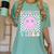 Kindergarten Vibes First Day Of School Kindergarten Teacher Women's Comfort Colors T-Shirt Chalky Mint