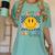 Let's Learn Today Smile Face Back To School For Teacher Kids Women's Comfort Colors T-Shirt Chalky Mint