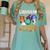 Librarian Boo Crew Teacher Student Halloween Costume Women's Comfort Colors T-Shirt Chalky Mint