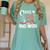 I Love Math Cats And Coffee Heart Mathematics Teacher Women's Comfort Colors T-Shirt Chalky Mint