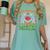 Math Teacher Love Brain Heart Skeleton Hand Zombie Halloween Women's Comfort Colors T-Shirt Chalky Mint