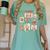 Merry And Bright Christmas Gingerbread Santa Book Teacher Women's Comfort Colors T-Shirt Chalky Mint