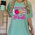 In October We Wear Pink Love Teacher Breast Cancer Awareness Women's Comfort Colors T-Shirt Chalky Mint